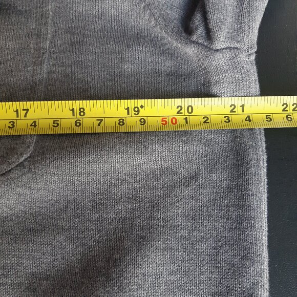 Michael Kors SZ M Quarter Zip 100% Cotton Jersey Knit Gray Men's Mock Neck Top - Picture 9 of 15